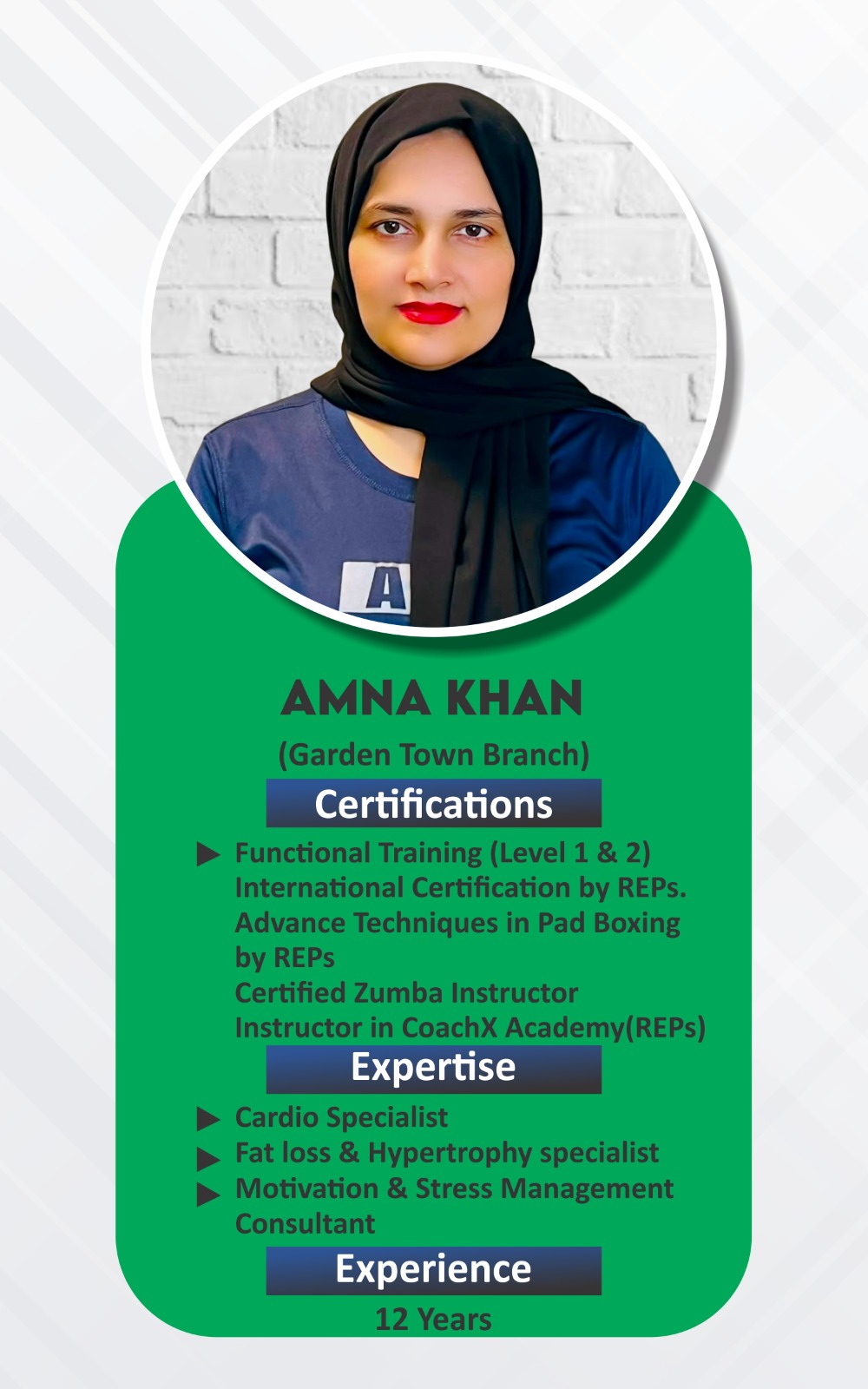 Amna — ABS Wellness Club Trainer