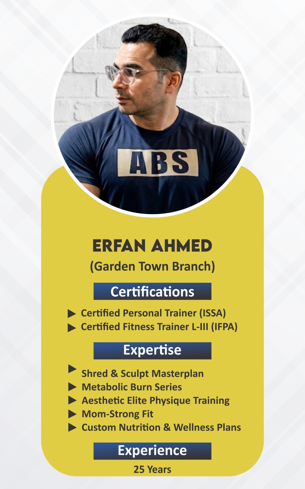 Erfan — ABS Wellness Club Trainer