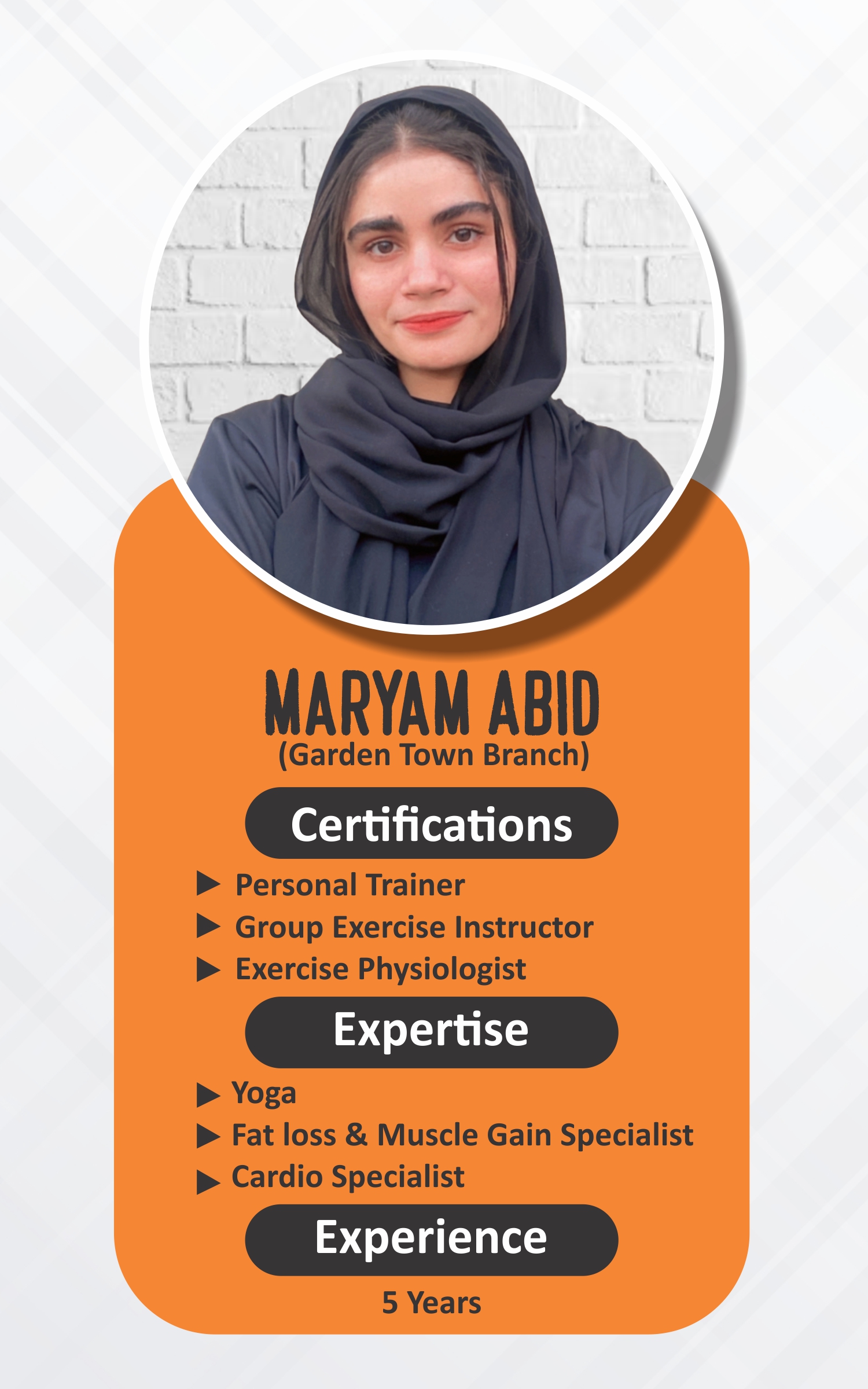Maryam — ABS Wellness Club Trainer