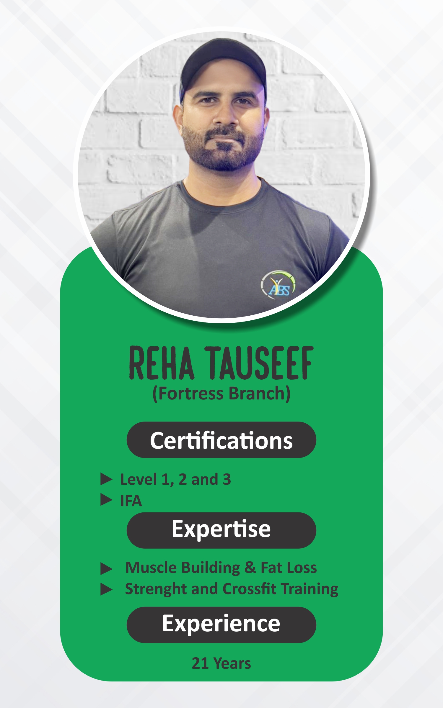 Rehan — ABS Wellness Club Trainer